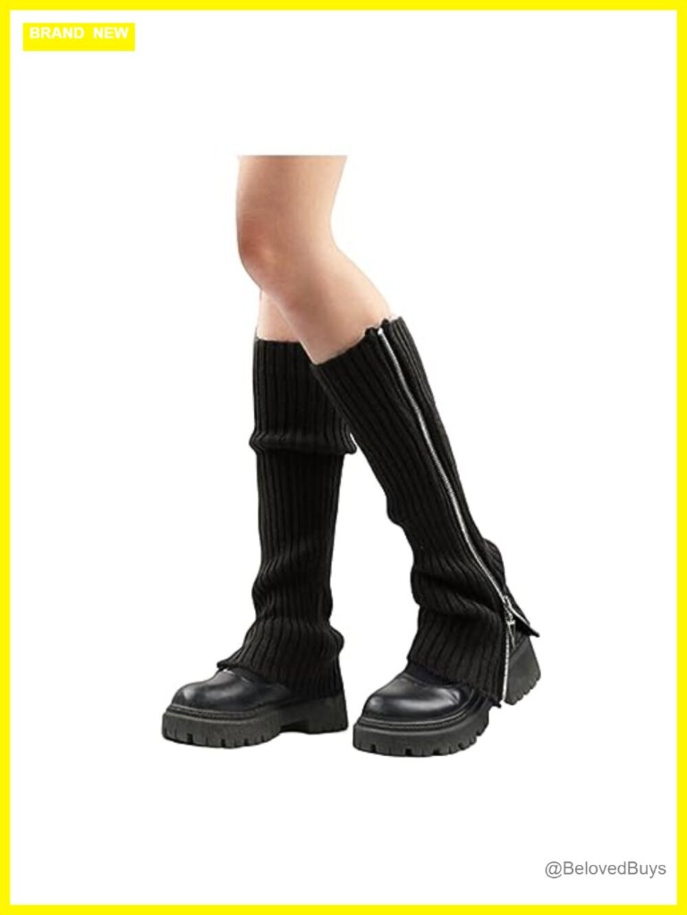 Knit Leg Warmers High Knee Long Boot Socks Fairy Grunge Y2K Acrylic